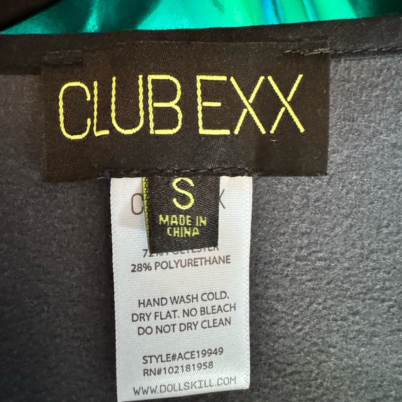 NWOT Club Exx by Dolls Kill Mirrored Color Block Moto Jacket, Sz M& Skirt Sz S - Picture 12 of 16